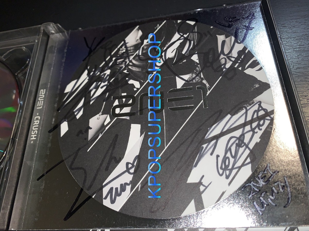 2NE1 New Album Crush Black Ver Autographed Signed CD Photobook