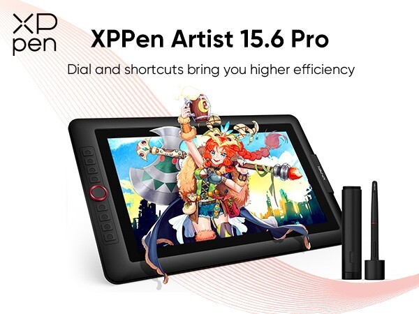 XPPen Artist 15.6 Pro Graphics Drawing Tablet Used 60° Tilt 8192