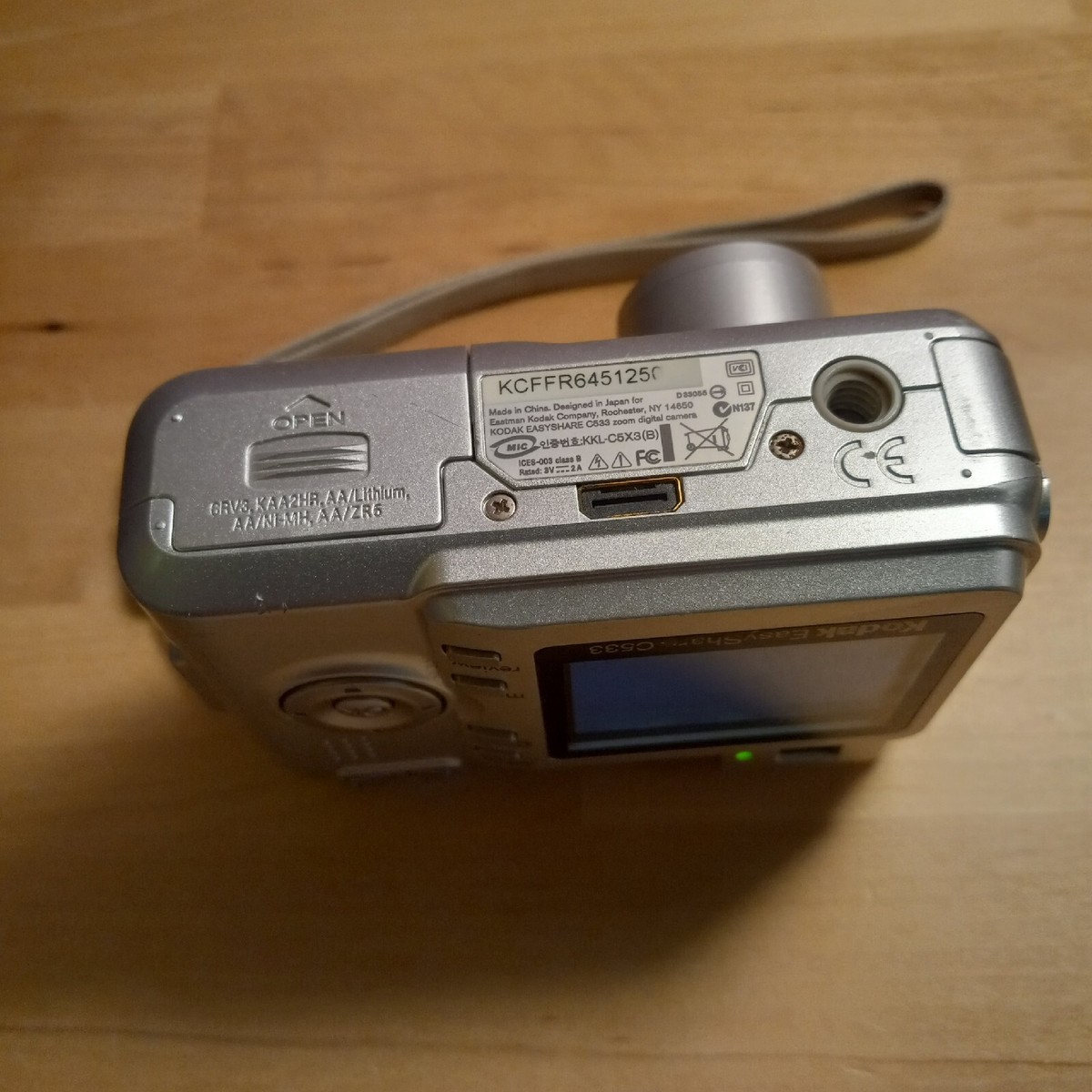 Kodak EasyShare C533 5.0 MP Compact Digital Camera Silver Tested