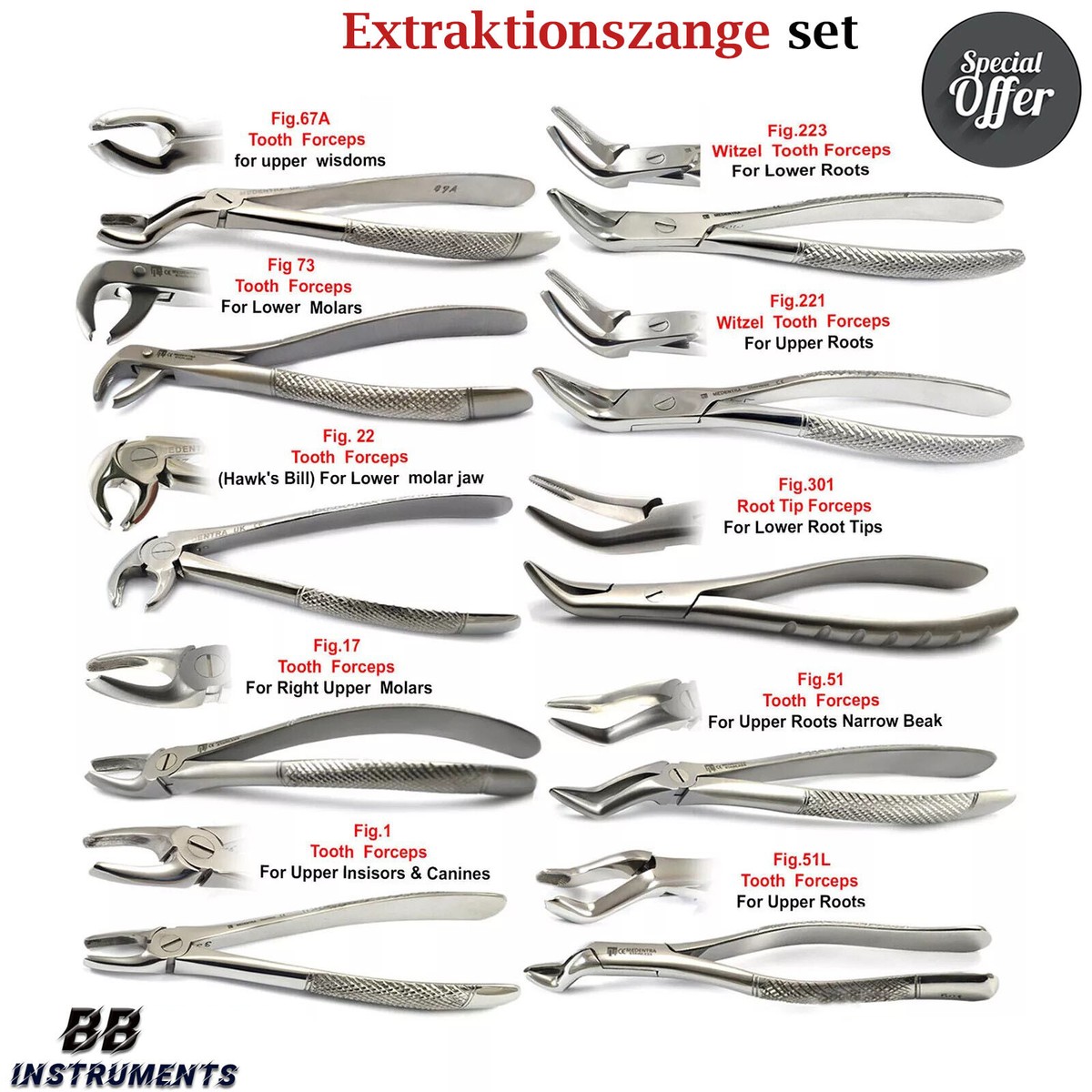 Zahnextraktionszange Dental – Präzisionszange für Ober