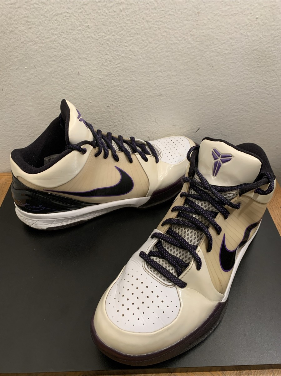 Nike Zoom Kobe 4 Inline 2008 Black White Purple Mens Size 13