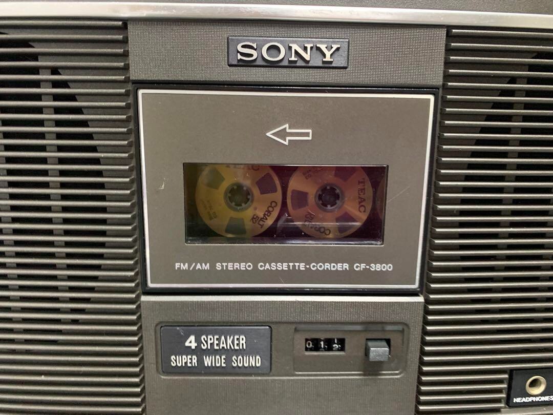 Sony CF-3800 Radio Cassette Player 2 Band FM/AM 4 Speaker Matrix