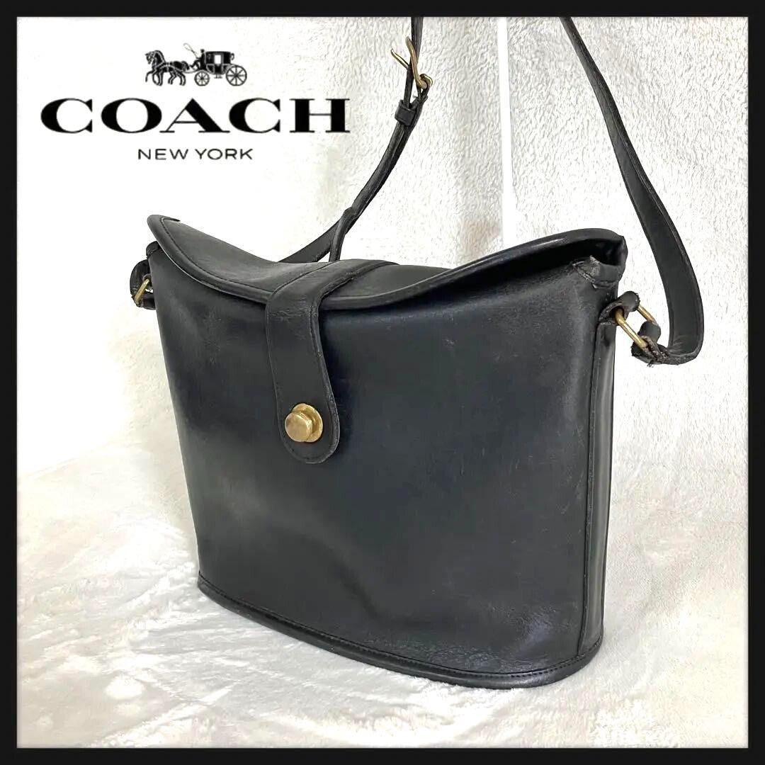 Extremely Rare 70s Made In USA Old Coach 048-7032(9853) Shoulder