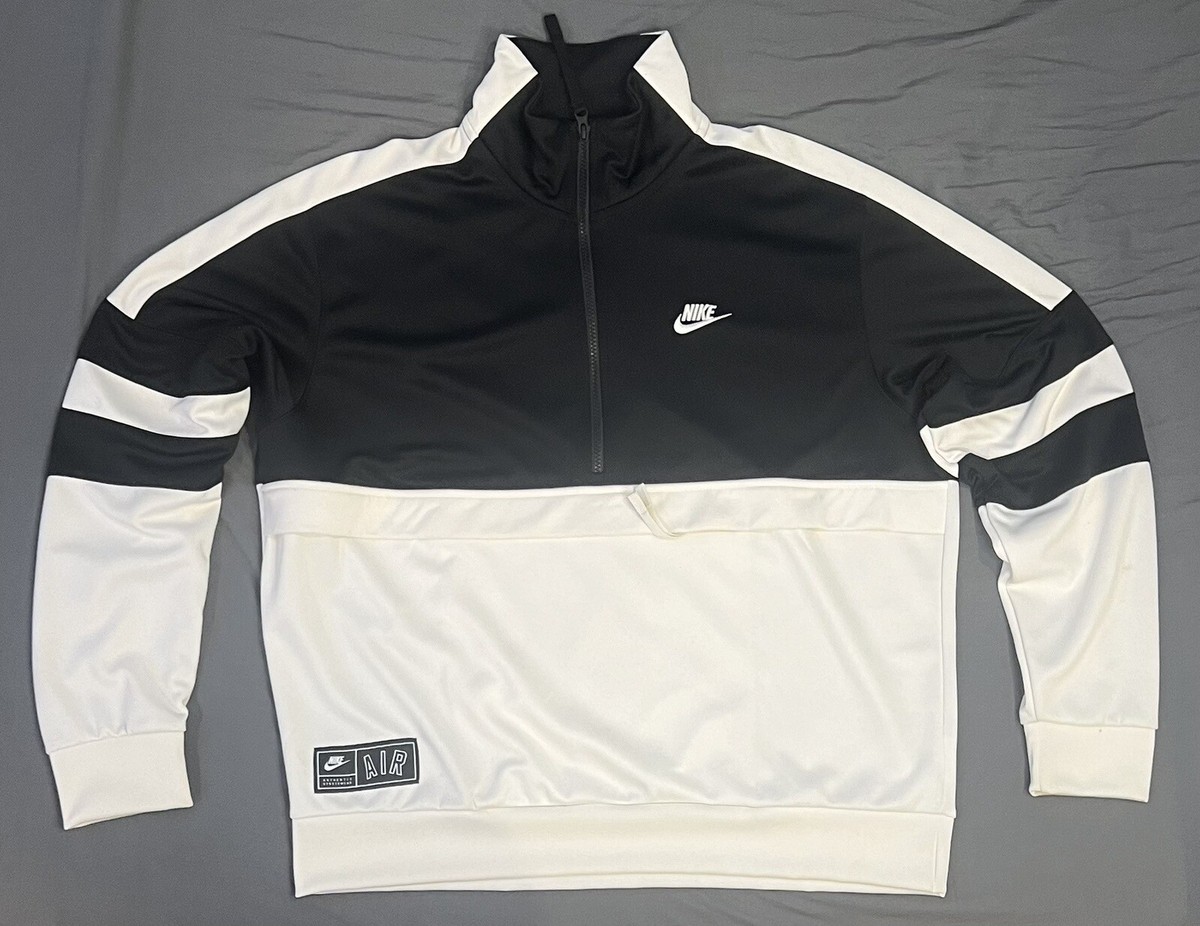 Nike Air Half-Zip Track Pullover Jacket Men's Size L White/Black