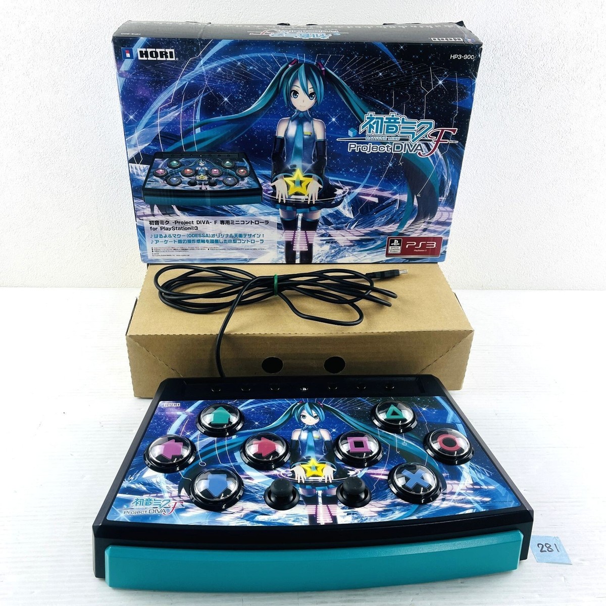 PS3 Hatsune Miku Project DIVA-F Mini Arcade Controller Black HP3