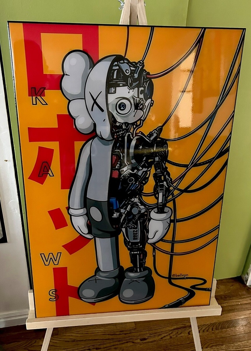 Resin Epoxy Wall Art. (Kaws Robot Orange) | eBay