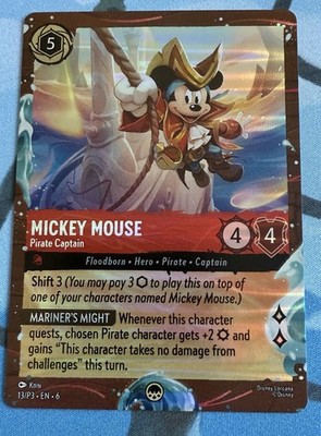 1 Disney Cruise Line Exclusive Lorcana Mickey Mouse Promo Card