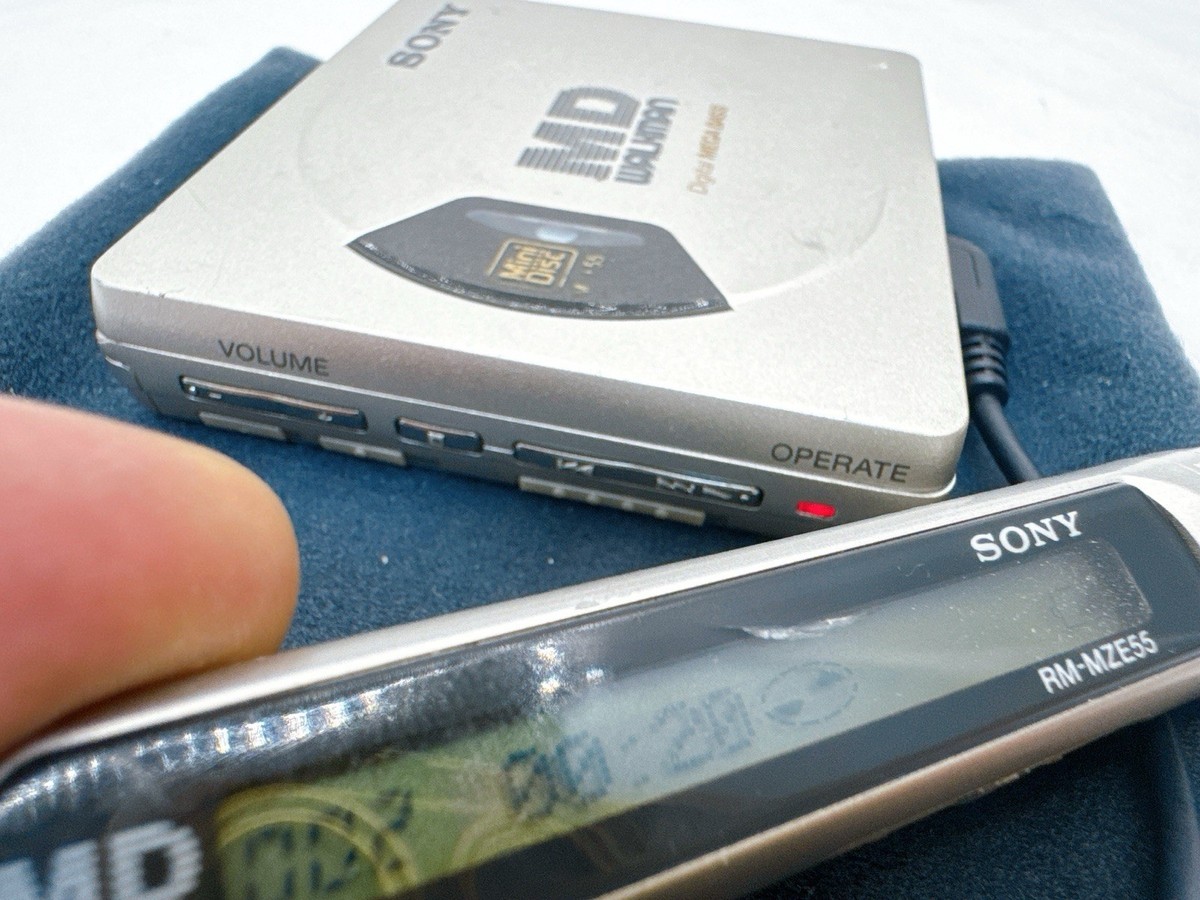 Sony Walkman MZ-E55 VTG Gold Portable MiniDisc MD Player w/ Remote