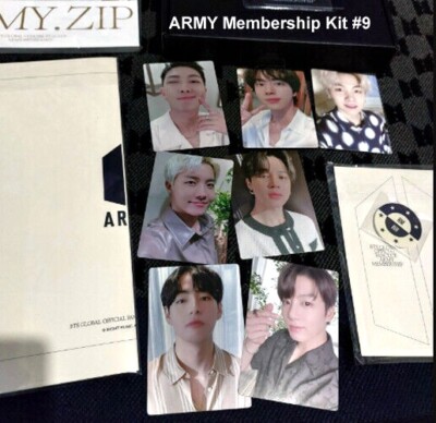 BTS GLOBAL Official Fanclub ARMY Membership Kit 9th Photocard set