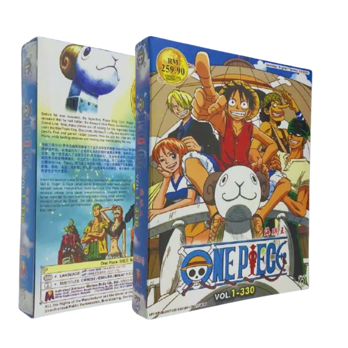 DVD Anime One Piece Set Box 1 English Dubbed Subs Ep 1-330 Free