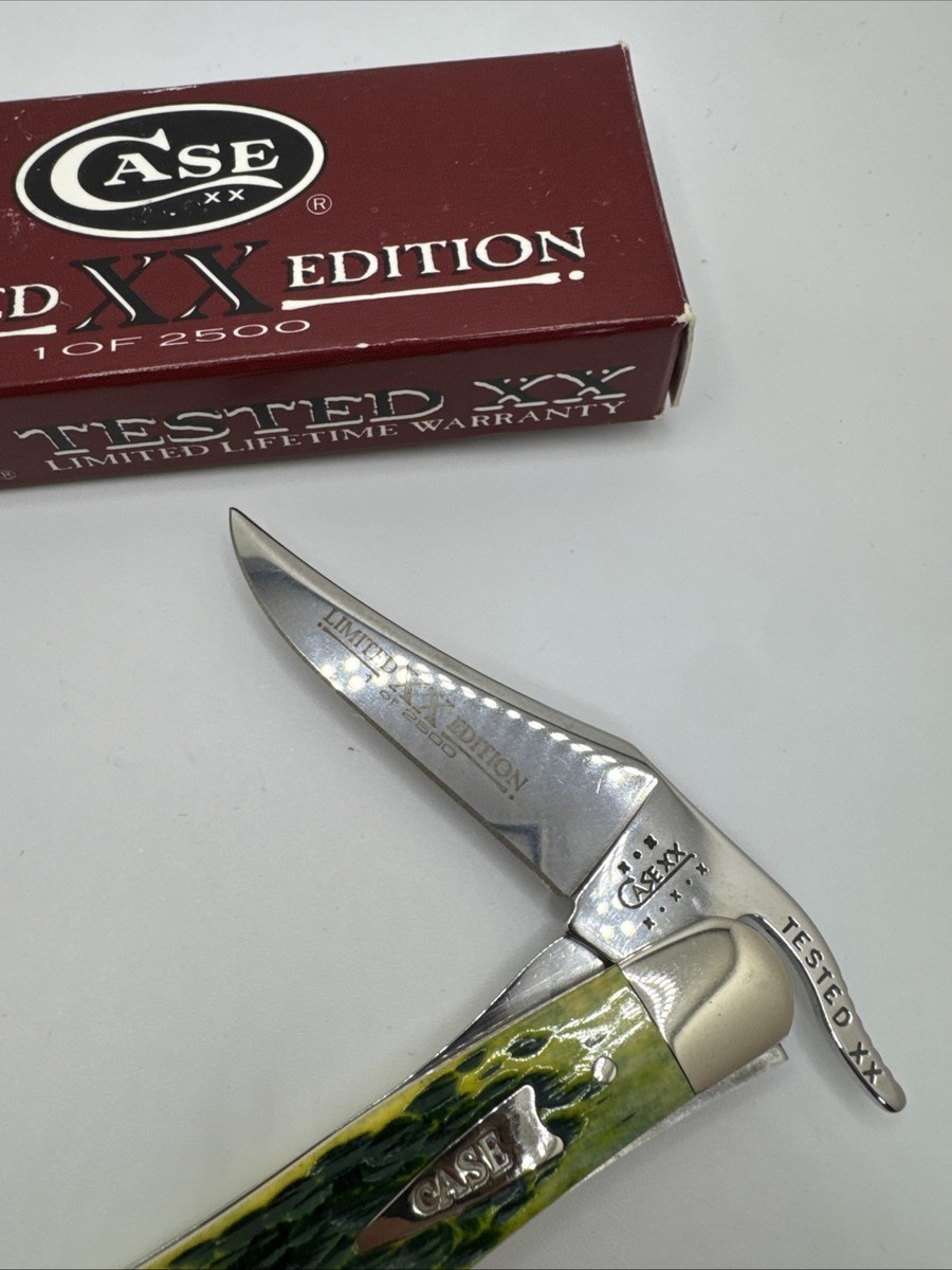 2002 Limited Case XX 61953L SS Lemon Lime Bone Russlock Folding