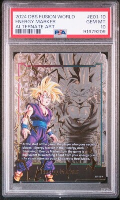 PSA10 Super Dragon Ball Fusion World Card Game Gohan Energy Marker