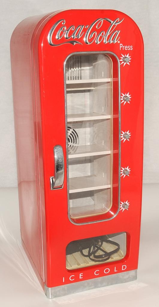 Coca Cola Collectible 10 Can Retro Vending Cooler Fridge Model DR