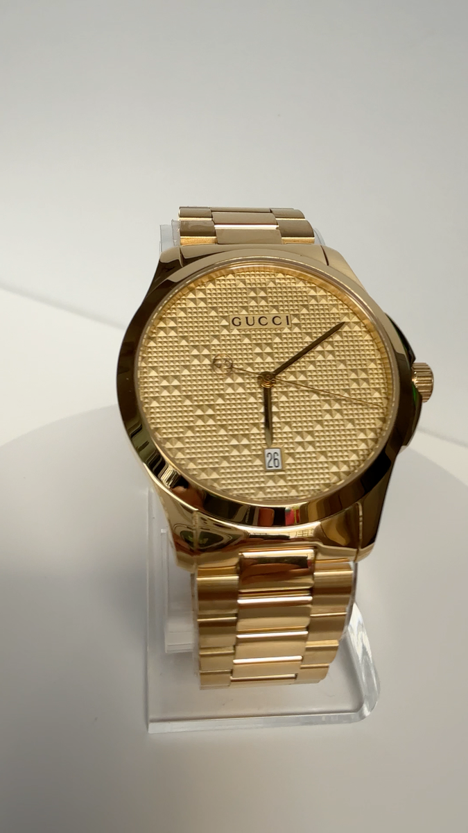 Gucci Men's G-Timeless Gold Tone Quartz Swiss Watch 38MM