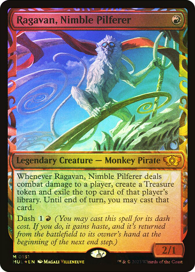 MTG 敏捷なこそ泥、ラガバン 旧枠 4枚セット FOIL)(旧枠仕様)敏捷な