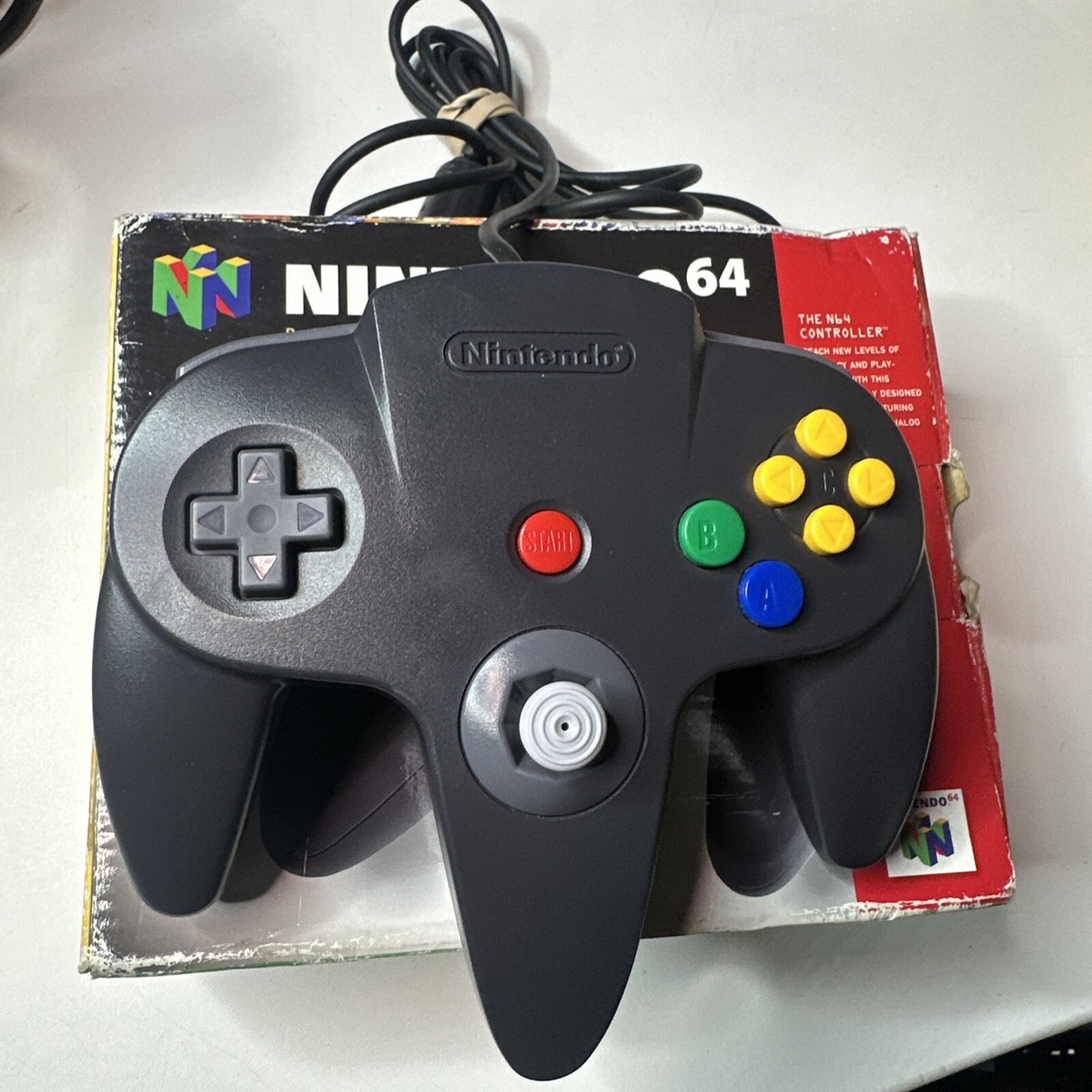BLACK N64 Controller In Box Official Nintendo 64 OEM 45496860073| eBay