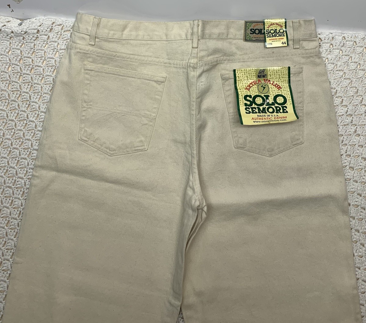 Vtg 90s Solo Semore Jeans Mens Tag 44 Approx 43X33 Wide Baggy