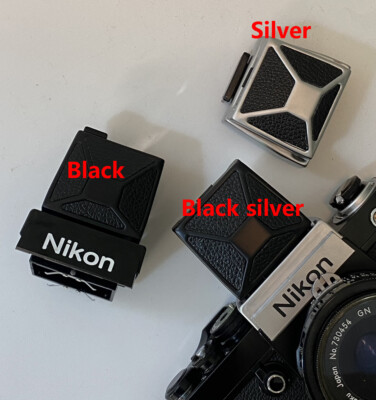 Black Silver Metal+Leather DW-1 Waist Level Finder for Nikon F/F2