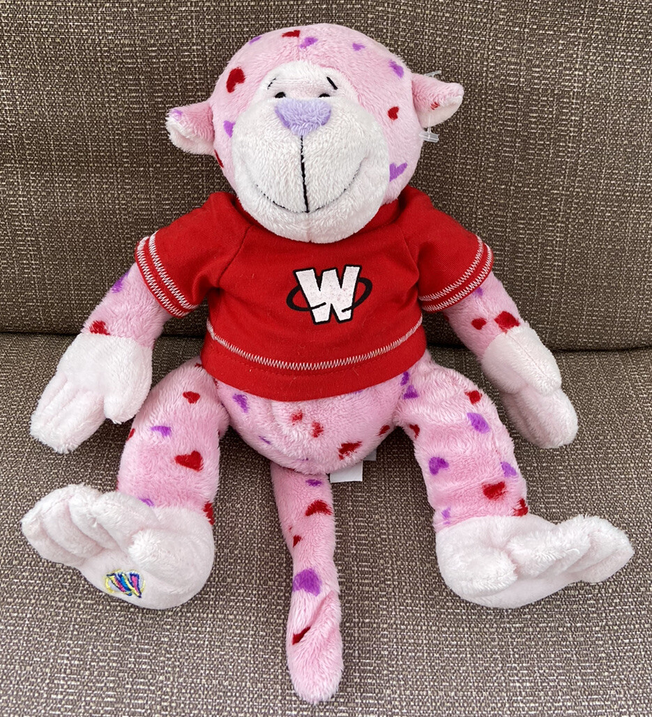 Webkinz LOVE MONKEY w/SHIRT Pink Plush Stuffed Animal Heart