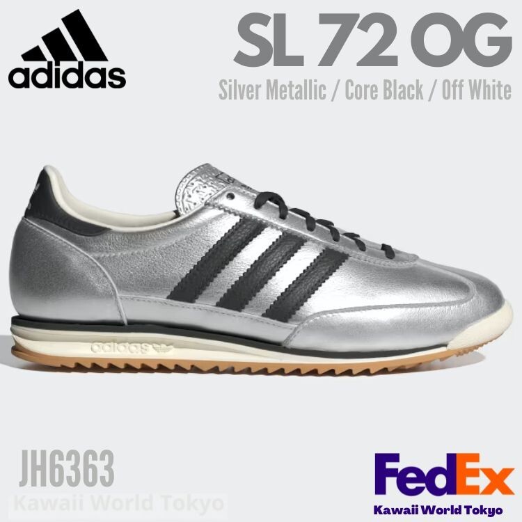 Adidas Originals SL 72 OG Silver Metallic / Black JH6363 Women's