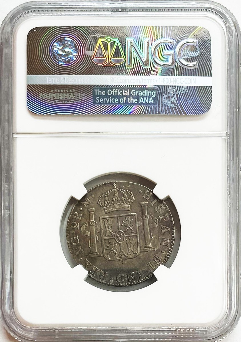 1797 NG M GUATEMALA SILVER 2 REALES CHARLES IV COIN RICHARD STUART