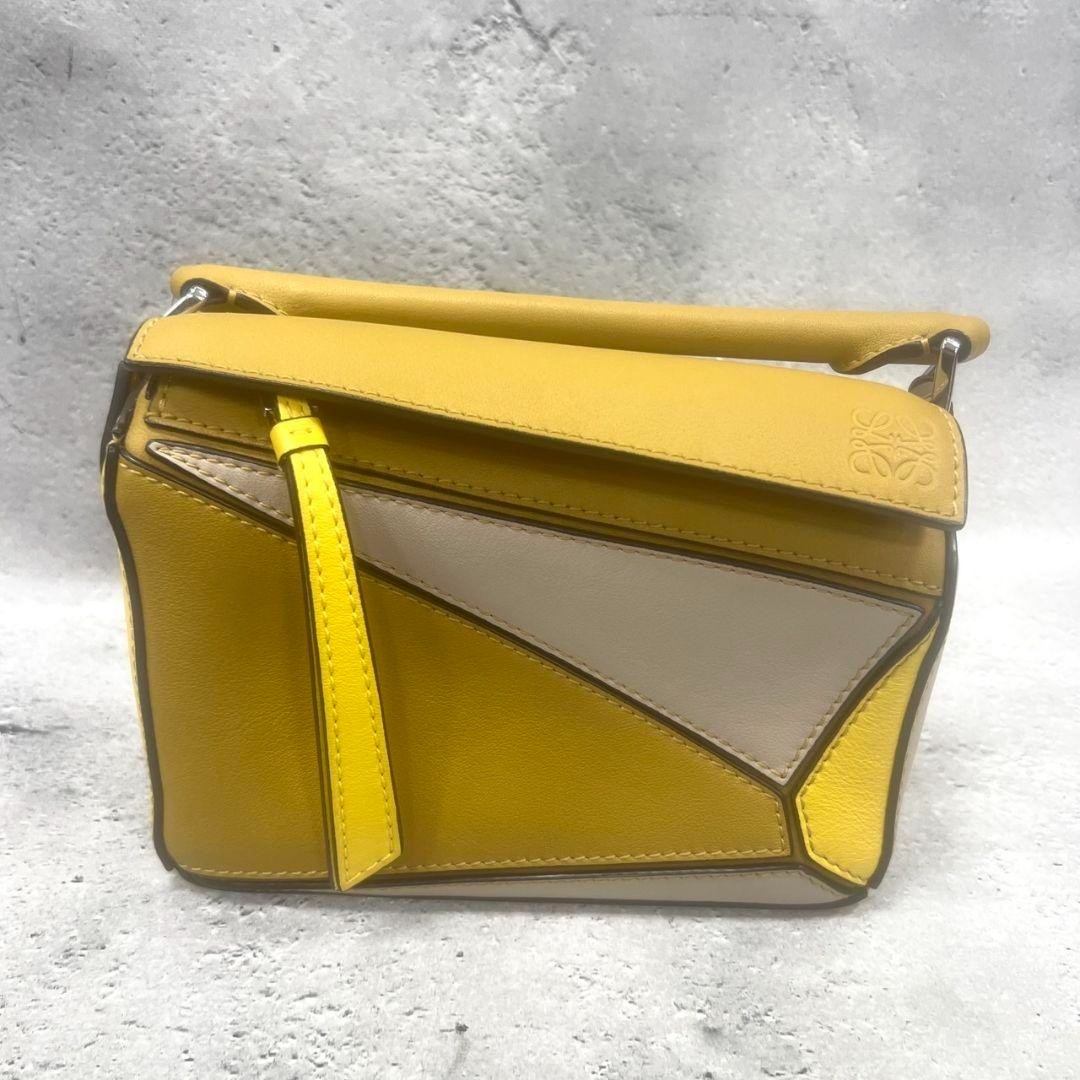 LOEWE PUZZLE BAG MINI 2WAY SHOULDER BAG HANDBAG LEATHER from japan