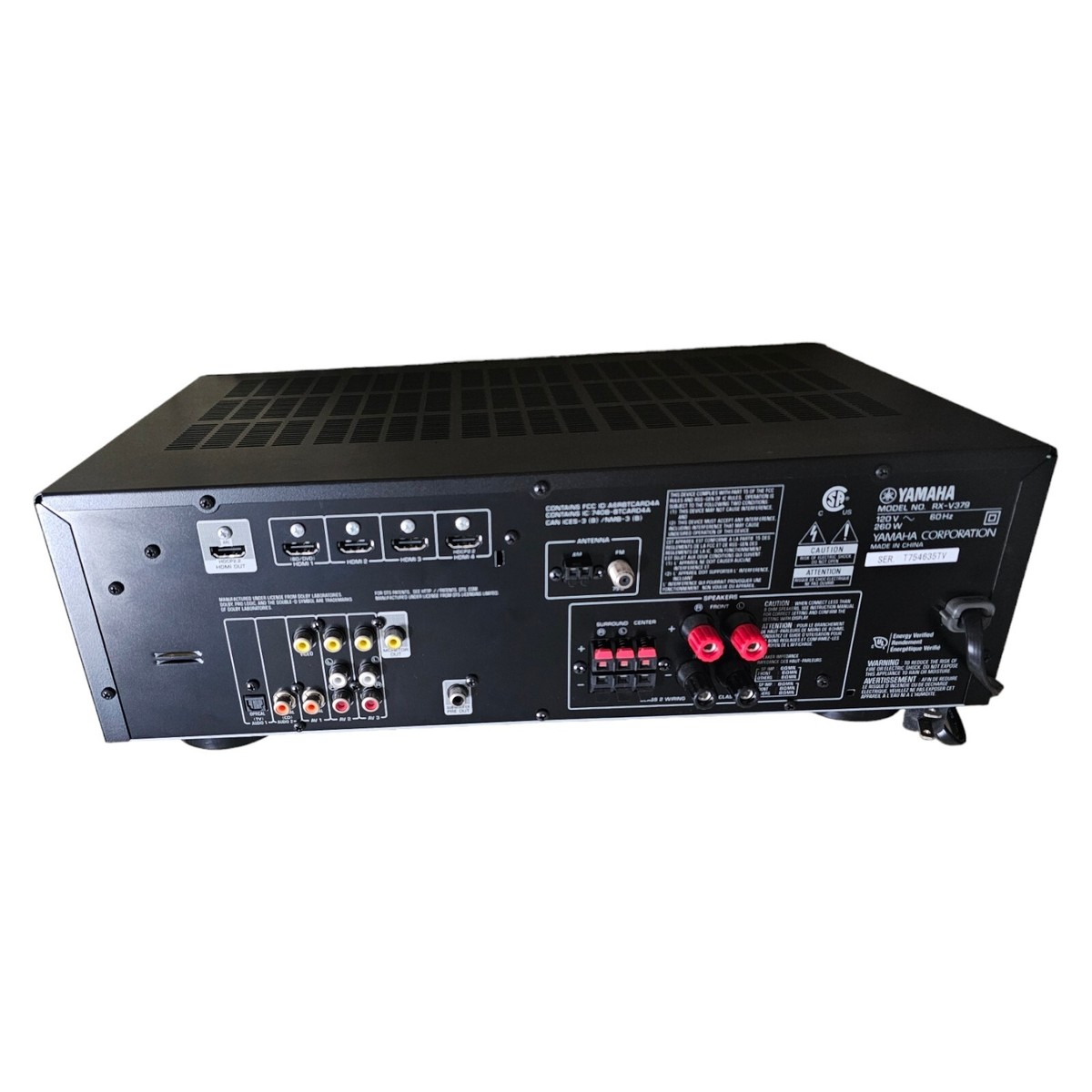 Yamaha RX-V379 5.1 4K Ultra HD HDMI Bluetooth Stereo Receiver | eBay