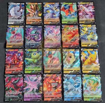 200 Pokemon Cards Bulk Lot 1x Ultra Rare V 24x Holo/Rare/Shiny