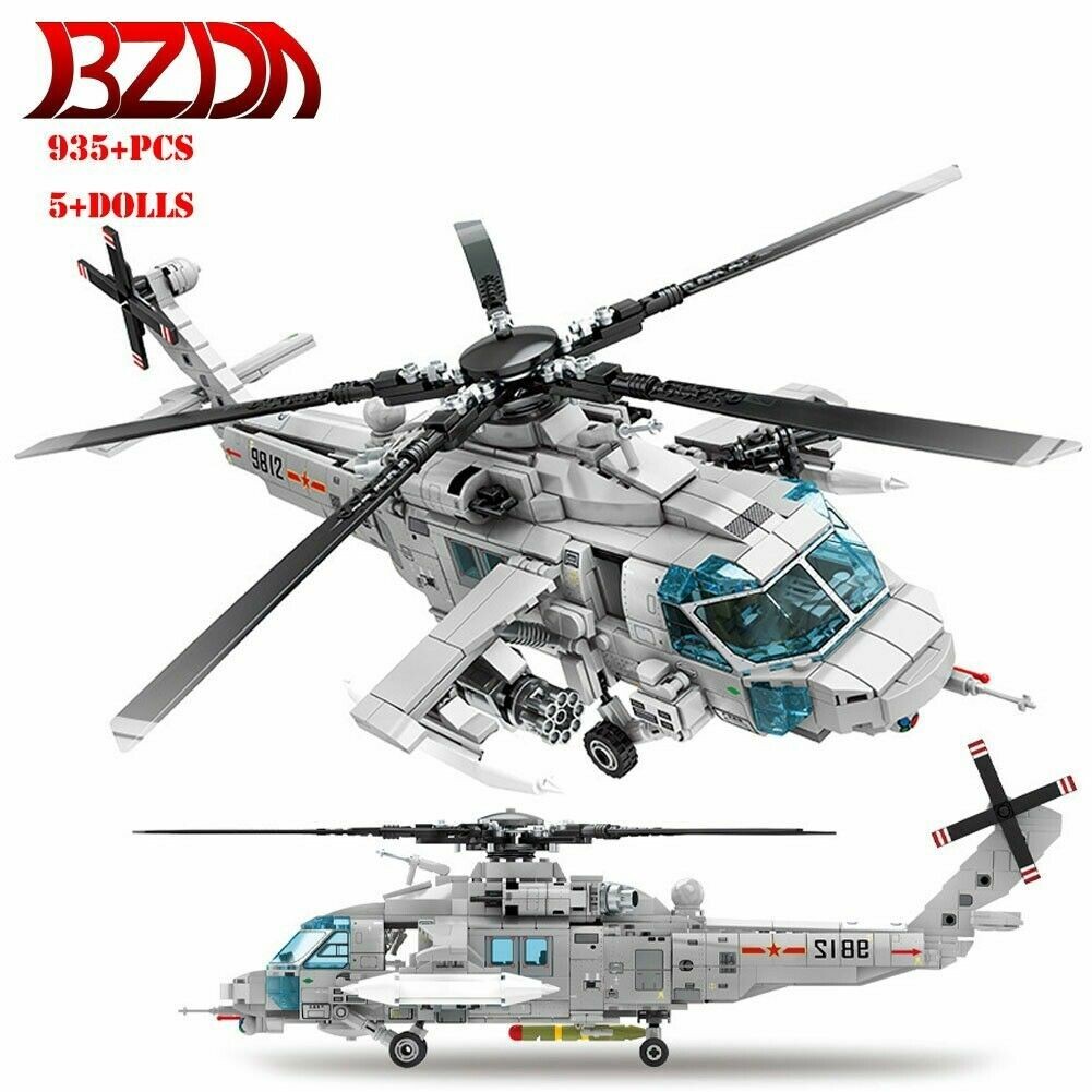 Z20 Attack Helicopter MOC Building Blocks Set Military Aircraft