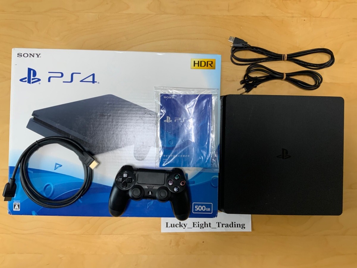 PS4 Jet Black Slim 500GB Console Box Sony PlayStation 4 [BOX] | eBay