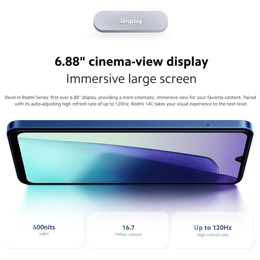 Xiaomi Redmi 14C 4G LTE (128GB+4GB) Factory Unlocked Global ROM