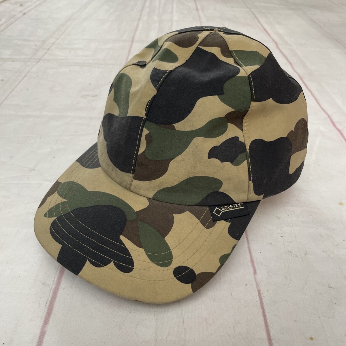 A Bathing Ape BAPE Nigo Camo Gore-Tex Strapback Hat Made In Japan