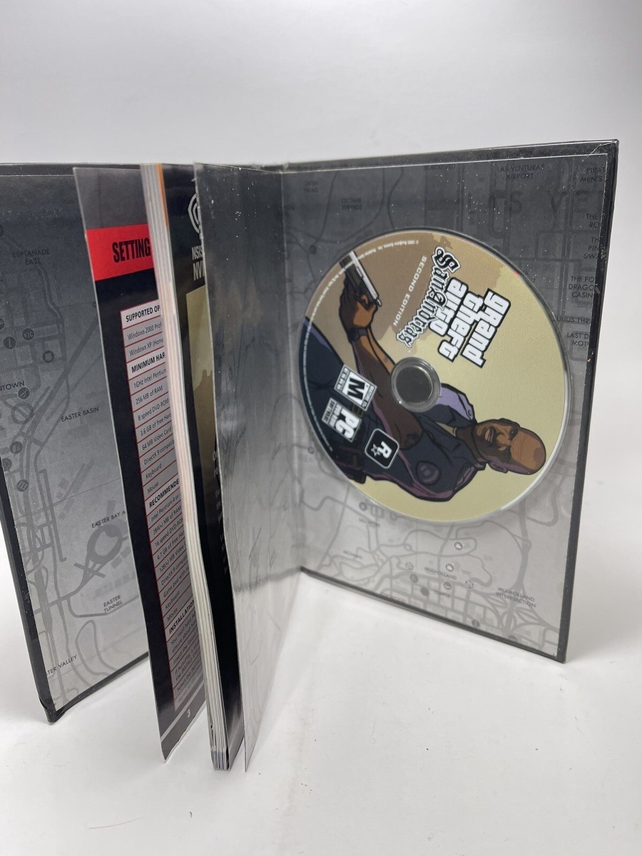 Grand Theft Auto San Andreas 2nd edition With City Guide Book PC
