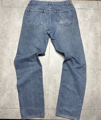 zenga sport jeans mens 34x35 blue straight leg denim luxury