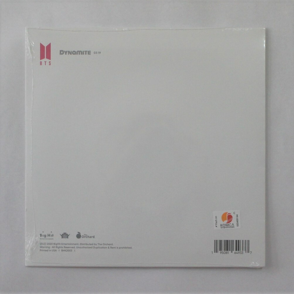 BTS Official Dynamite Vinyl 7