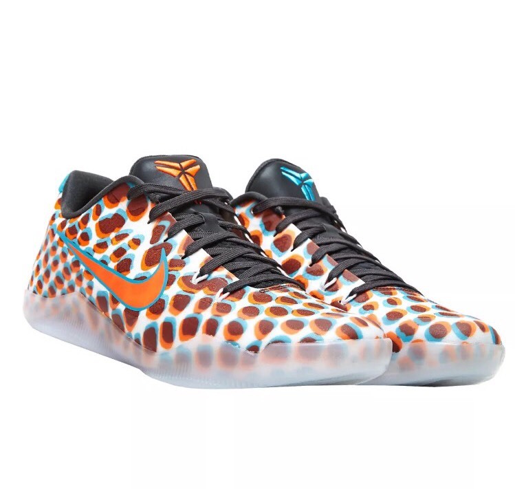 NIKE Kobe XI 11 Low 3D Cool Grey Red Blue MultiColor WTK What The