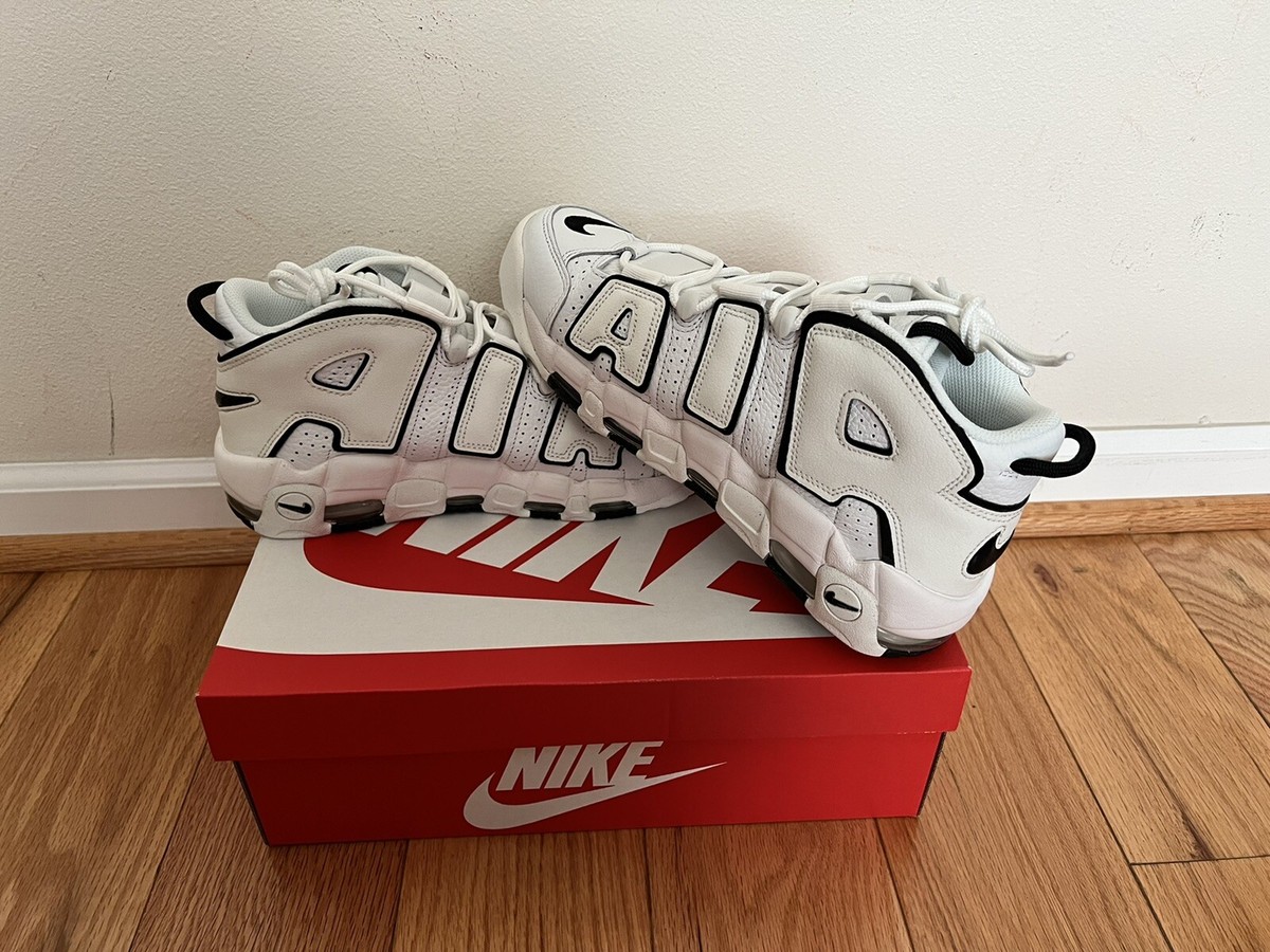 NEW Nike Air More Uptempo Shoes White Black DO6718-100 Womens Sz