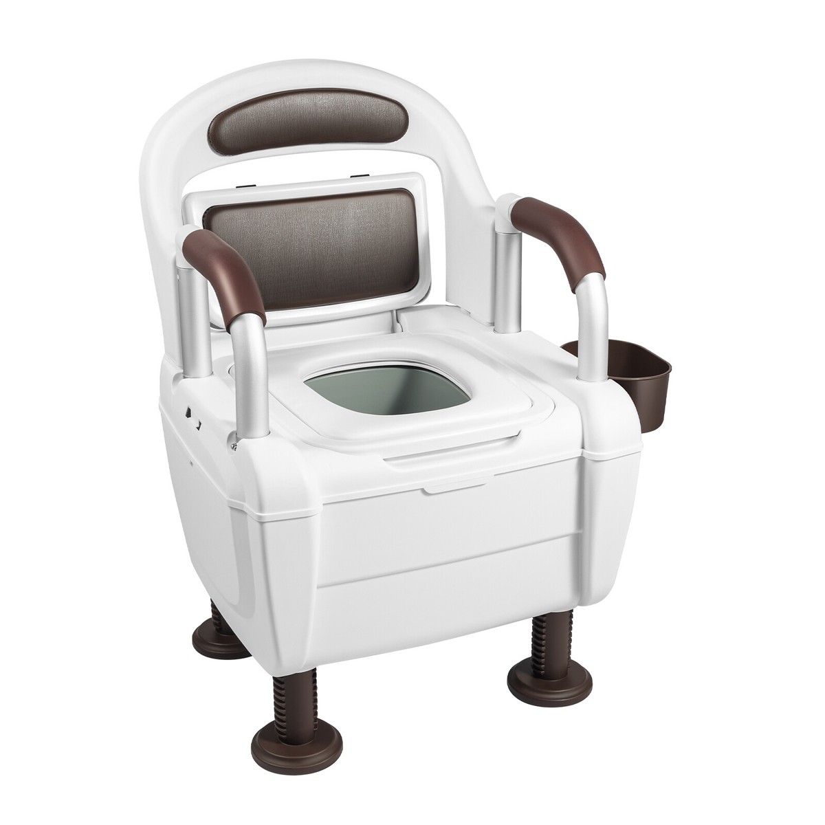 Bedside Commode, Adult Potty Chair Load 330lb for Seniors Elderly