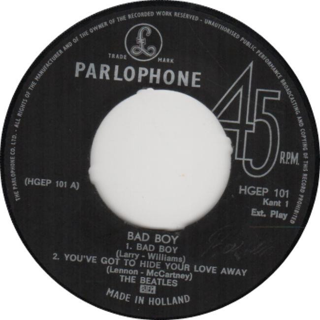 BEATLES Bad Boy 1966 RARE Holland ONLY 4 track ep NICE condition