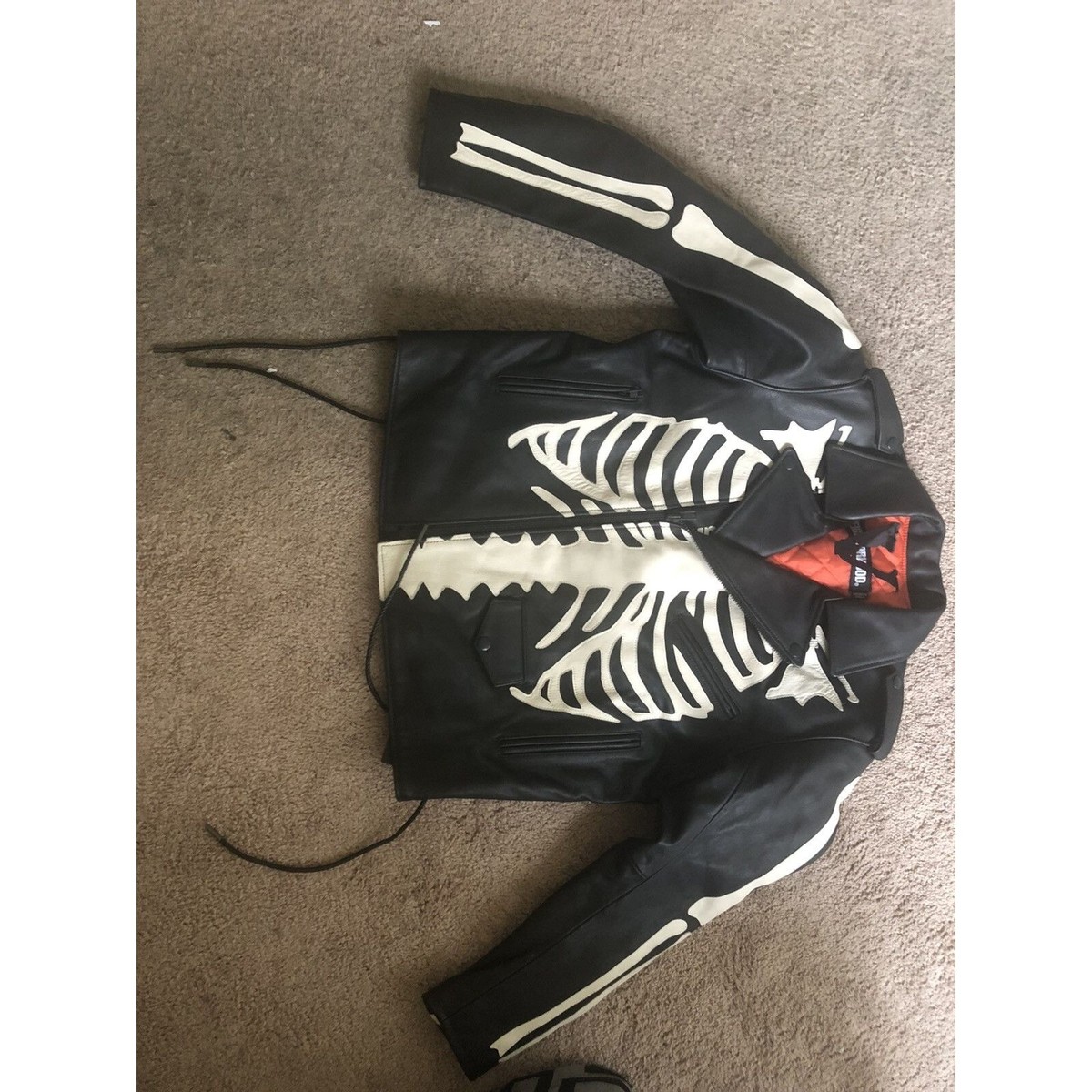 Vlone x Neighborhood Skeleton Jacket Size M Black Authentic | eBay