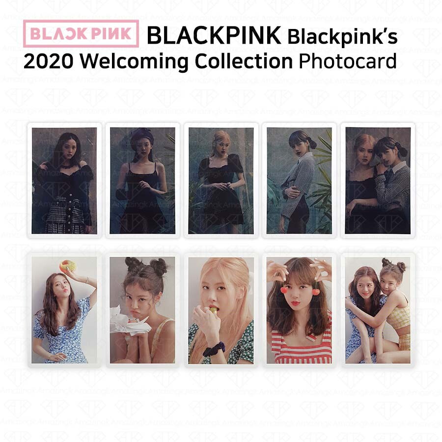 BLACK PINK's 2020 Welcoming Collection Photocard Black Red Version