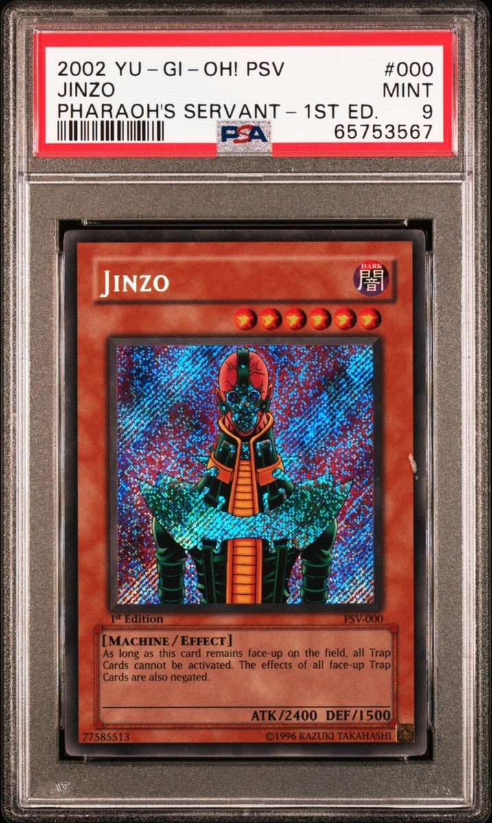 2002 Yu-Gi-Oh! JINZO Pharaoh's Servant - 1st Edition #PSV-000 PSA