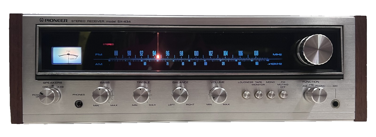Vintage Pioneer SX-434, 15W AM/FM Stereo Receiver, 1974, Pro