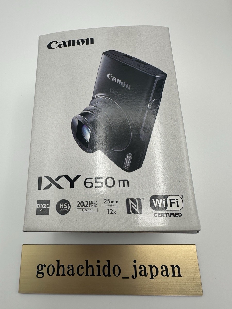 Canon PowerShot IXY 650m Digital Camera Black 20.2MP 12x Zoom Wi