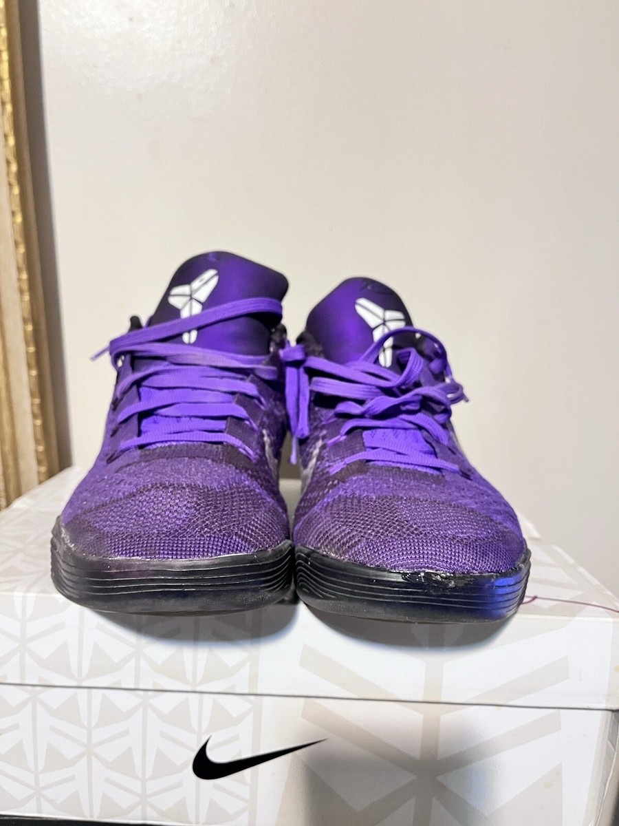 2014 Men Nike Kobe 9 IX Elite Low Moonwalker Grape Silvr Black