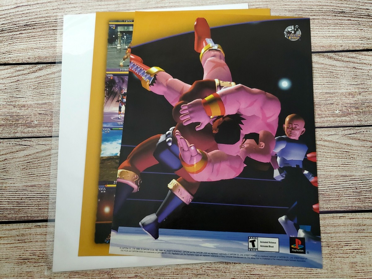 Street Fighter EX2 Plus Playstation 1 PS1 2000 Vintage Promo Ad