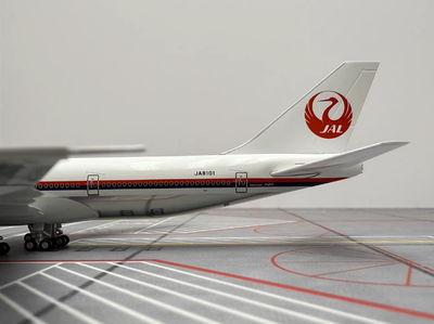 1:400 HX Models JAPAN AIRLINES BOEING 747-100 Passenger Airplane