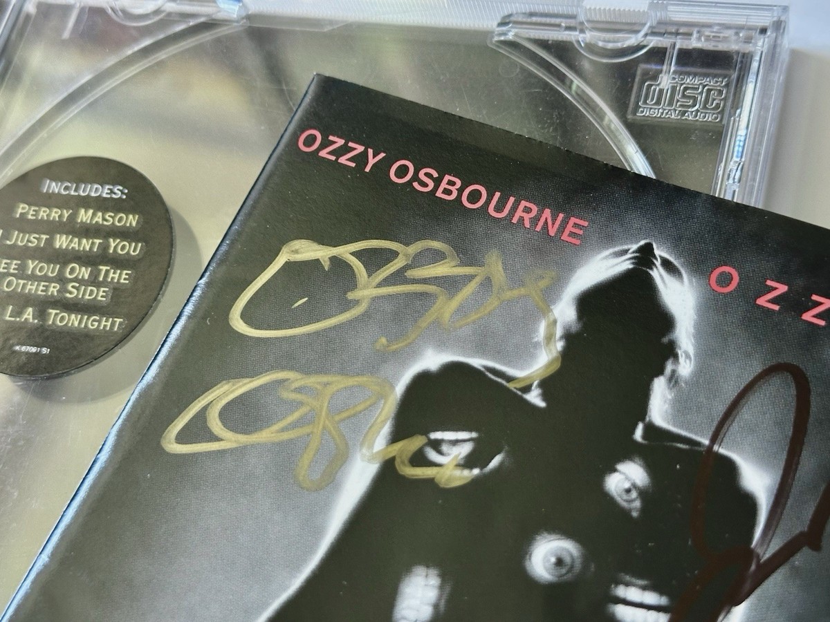 Ozzy Osbourne Ozzmosis SIGNED CD AUTOGRAPHED Ozzy ,Geezer, Joe