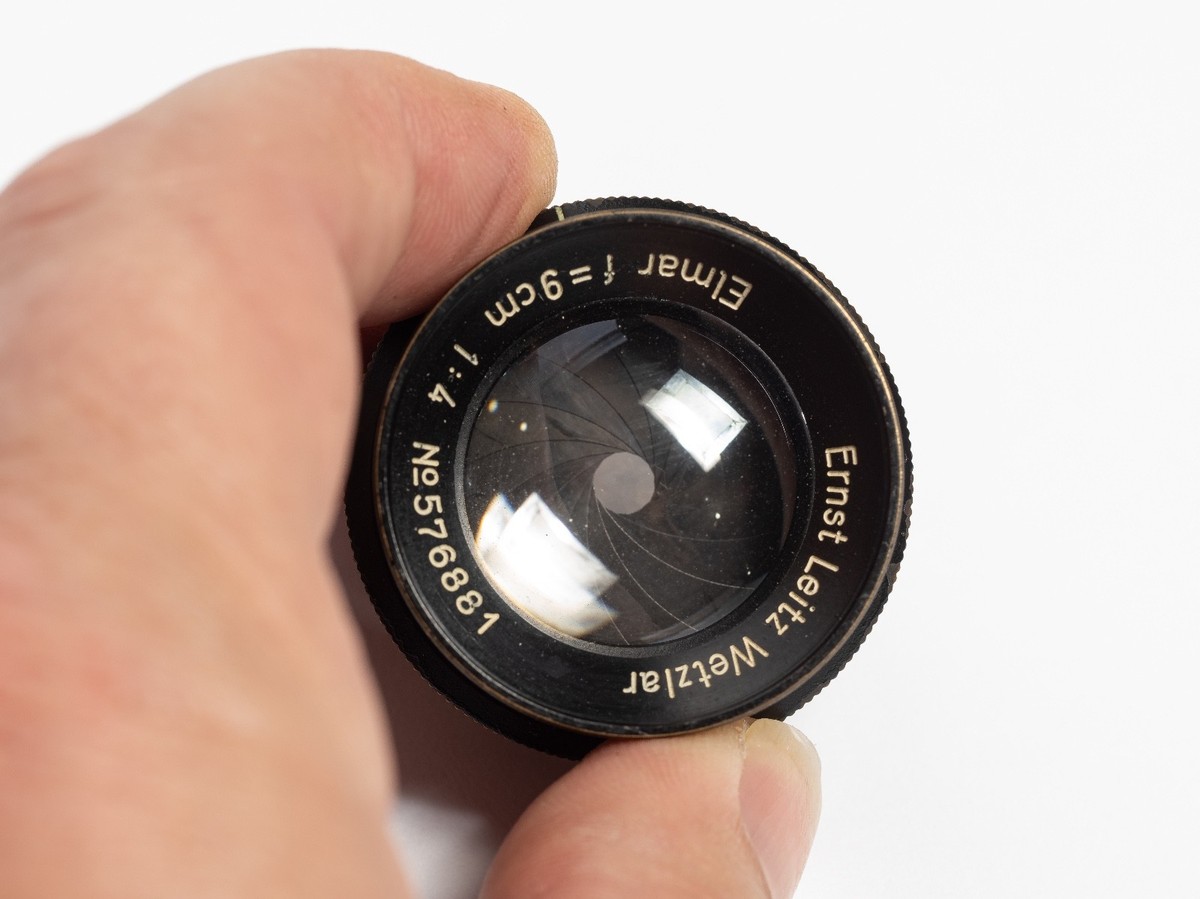 Leica Elmar 90mm 9cm f4 Black enamel uncoated Ltm screwmount lens
