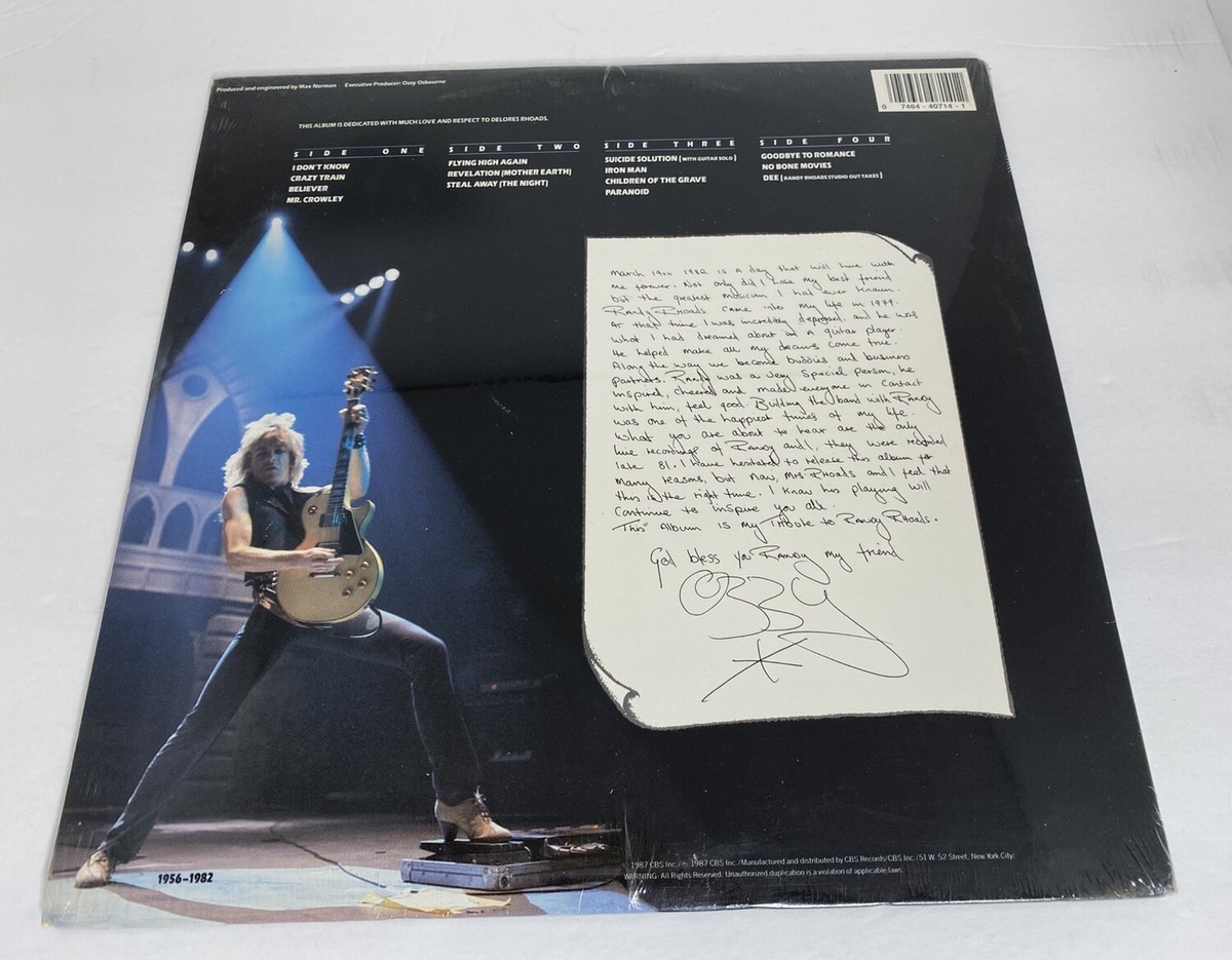 OZZY OSBOURNE RANDY RHOADS ~ TRIBUTE ~ SEALED 2 x LP GATEFOLD 1987